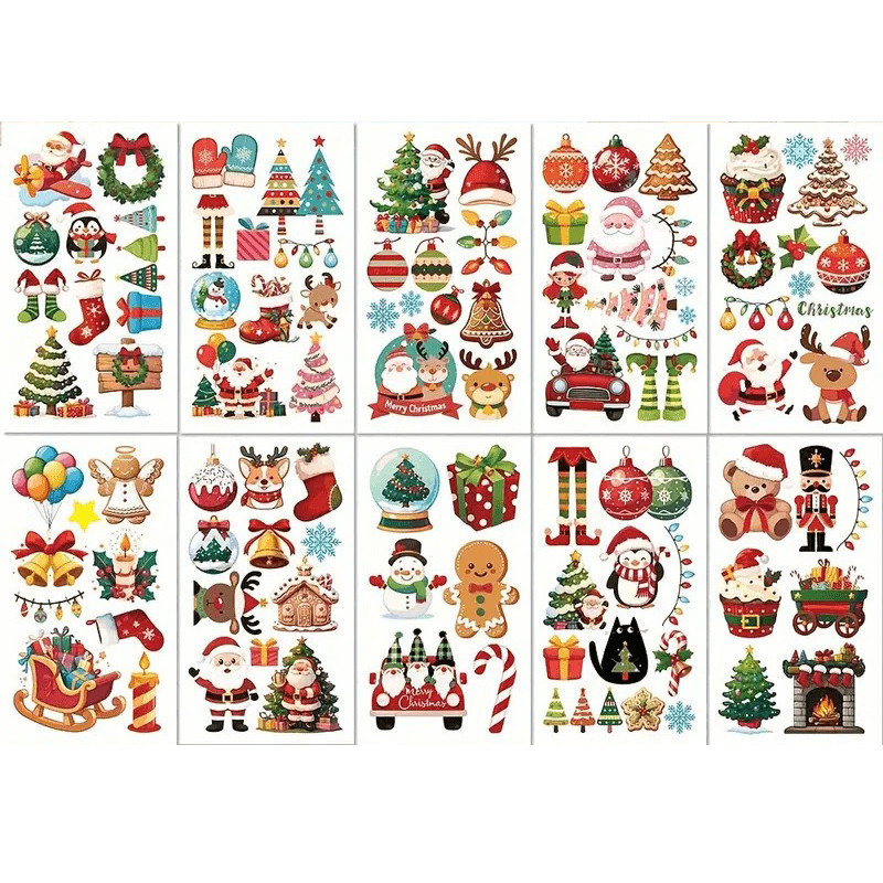 Набір дитячих тимчасових тату "Різдво та Новий рік №4" christmas-tatoo-set-10-4, фото 1