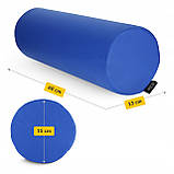 Валик для реабілітації та масажу 4FIZJO 60 x 15 см Blue (P-5907739319739), фото 7