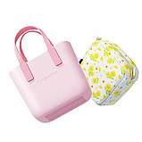 Сумка жіноча шопер силіконова на плече водонепроникна сумочка з підкладкою на блискавці Fungoofun, рожева, фото 5