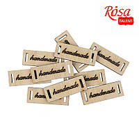 Міні-заготовка Тег Handmade 2 фанера 4х1,5см 10шт ROSA TALENT