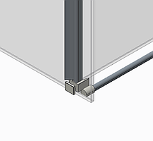 Бічна стінка до кабіни Koer SR SW01-90x200-TR-07 прозоре скло Easy Clean 8мм, графіт (KR5382), фото 4