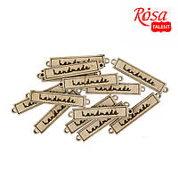 Міні-заготовка Тег Handmade 3 фанера 5х1см 10шт ROSA TALENT