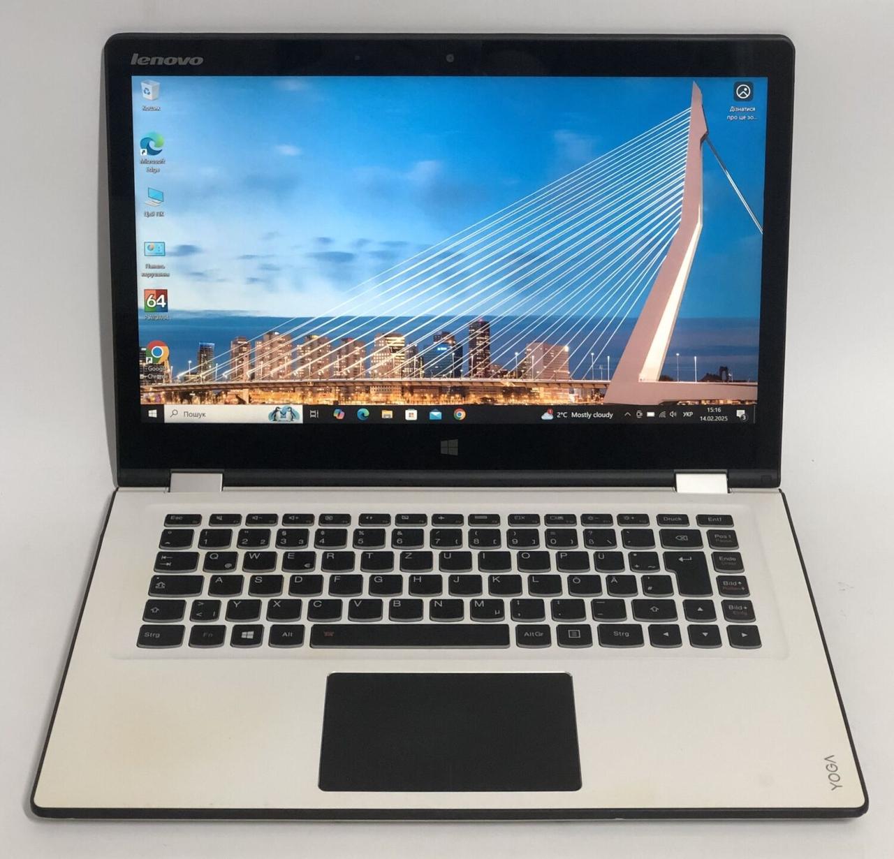 Б/в Ноутбук Б-клас Lenovo Yoga 3 14" 1920x1080| Core i7-5500U| 8 GB RAM| 128 GB SSD| HD 5500