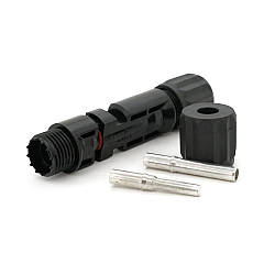 Конектор MC4 1000V, 45A, луджений-мідний суцільна клема, IP67 фотоелектричний для монтажу сонячних систем,