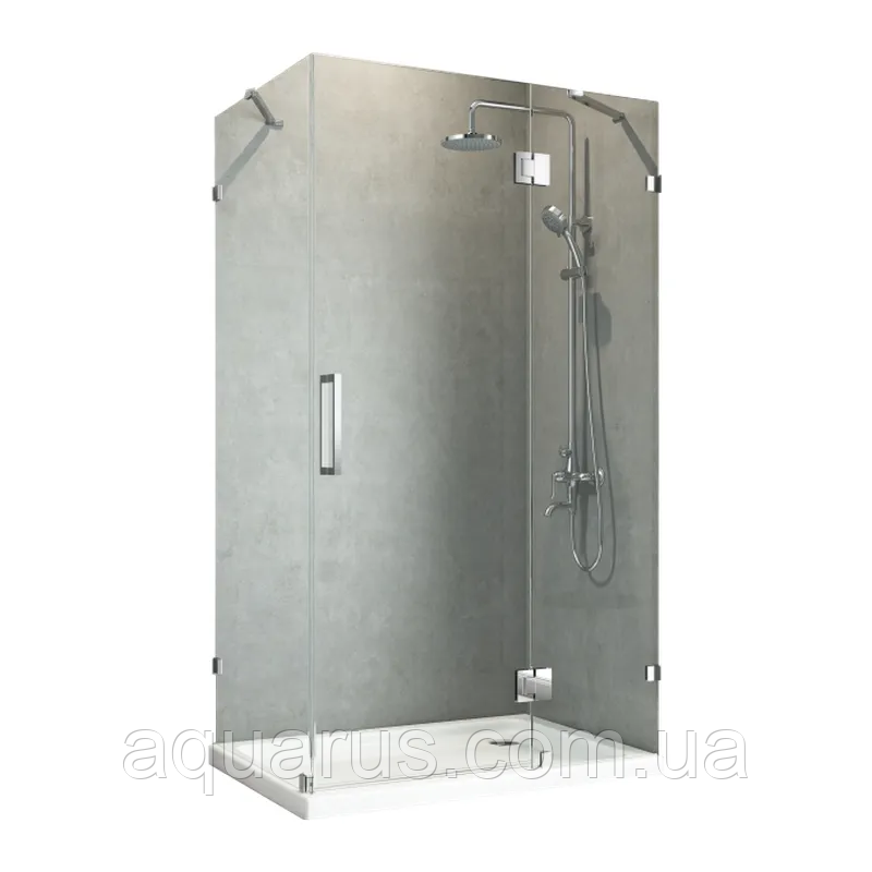 Бічна стінка до кабіни Koer SR SW04-90x200-TR-07 прозоре скло Easy Clean 10мм, графіт (KR5391)