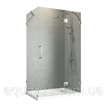 Бічна стінка до кабіни Koer SR SW04-90x200-TR-07 прозоре скло Easy Clean 10мм, графіт (KR5391), фото 1