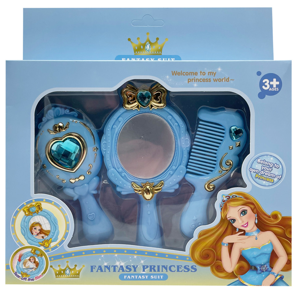 Аксесуари для дівчат "Fantasy Princess" C8824 дзеркало, розчіска Синій, фото 1
