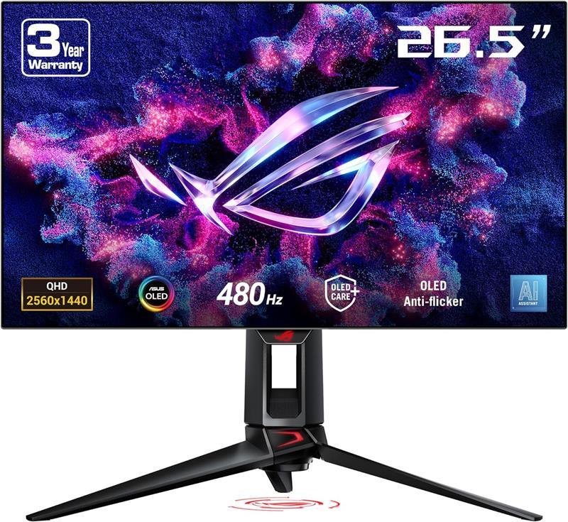 Монітор Asus 26.5" ROG Swift PG27AQDP (90LM0A20-B01A70) OLED Black 480Hz, фото 1