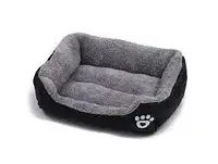 Лежанка пуфік для котів і собак чорна s 40*25 бавовна дихаюча