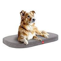 Лежанка для собак WAUDOG Relax, Доріс велюр, зі знімним чохлом, М, Ш 80 см, Д 55 см, сірий