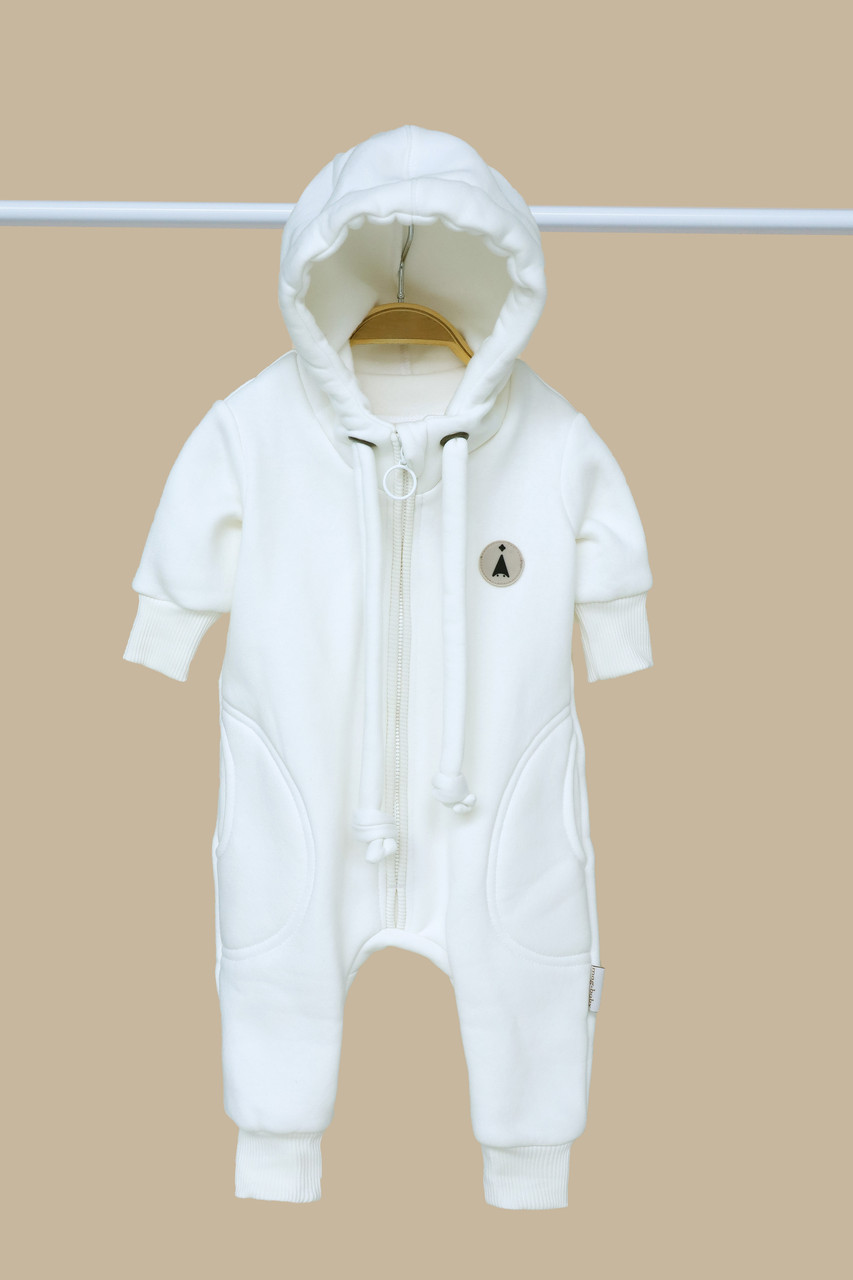 Дитячий комбінезон на флісі "Loony", молочний. Топ!, фото 1