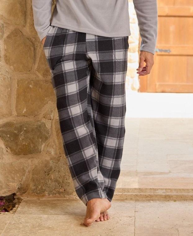 Чоловічі теплі штани з флісу в клітину темно-сірі .Топ!, фото 1