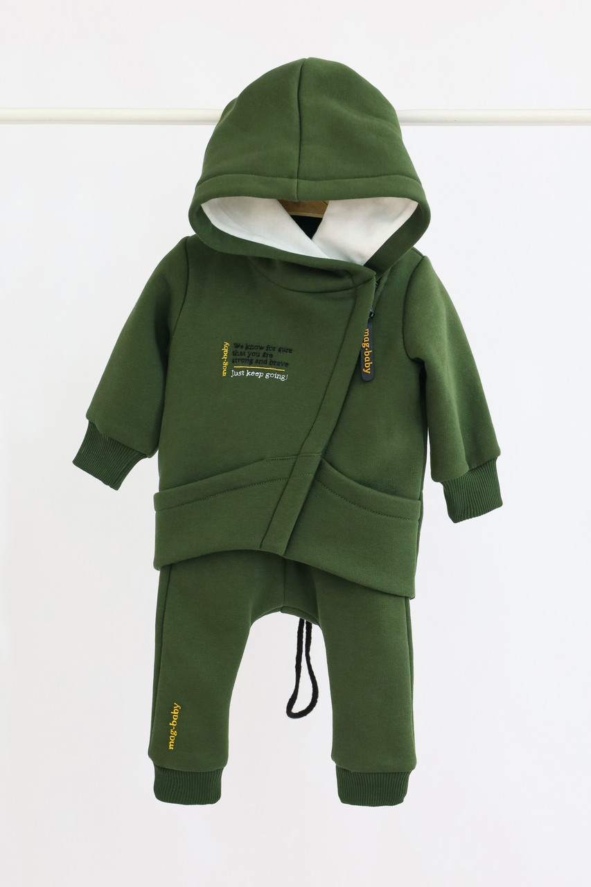 Костюм дитячий на флісі "Brave", хакі. Топ!, фото 1