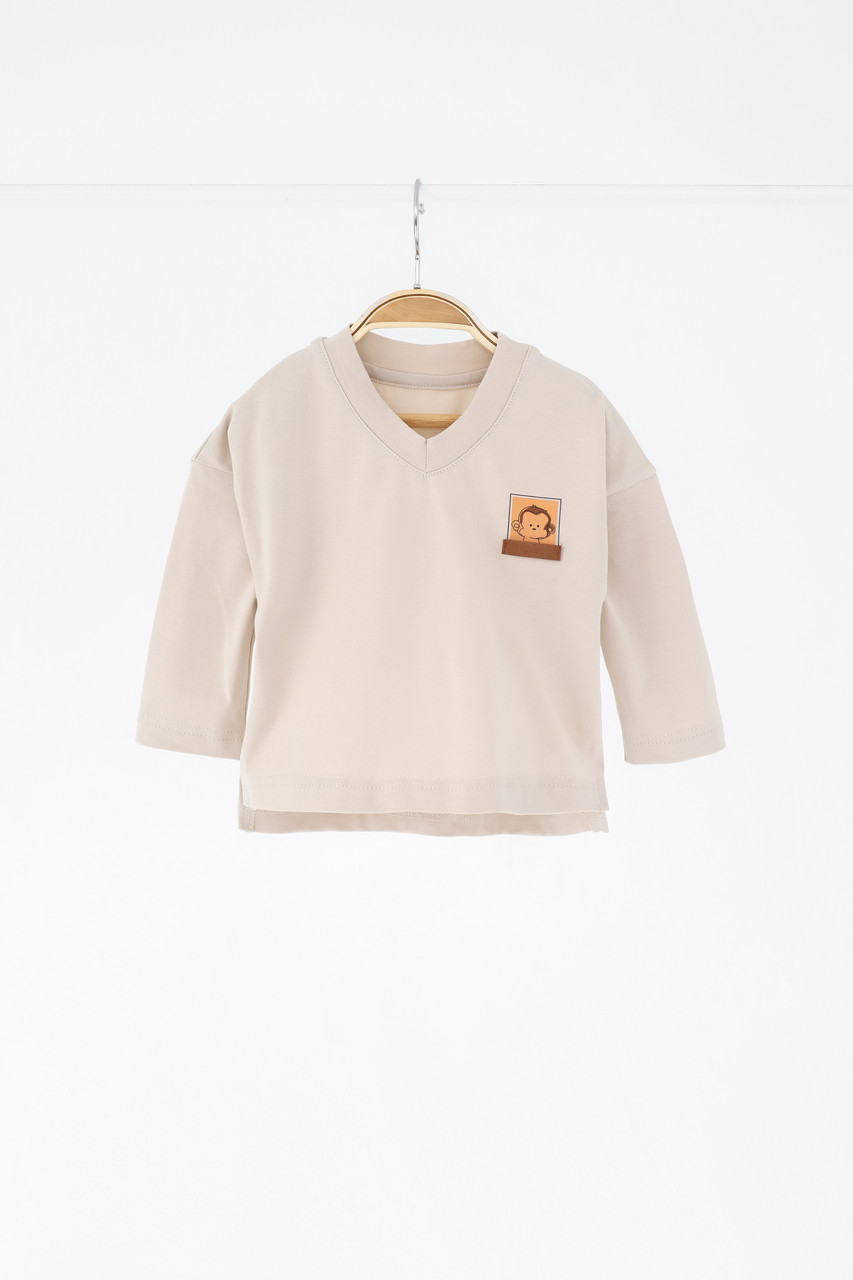 Лонгслів дитячий "Pictures", Слонова кістка. Топ!, фото 1