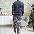 Чоловіча тепла City Love піжама з флісу полар, темно-сіра .Топ!, фото 3