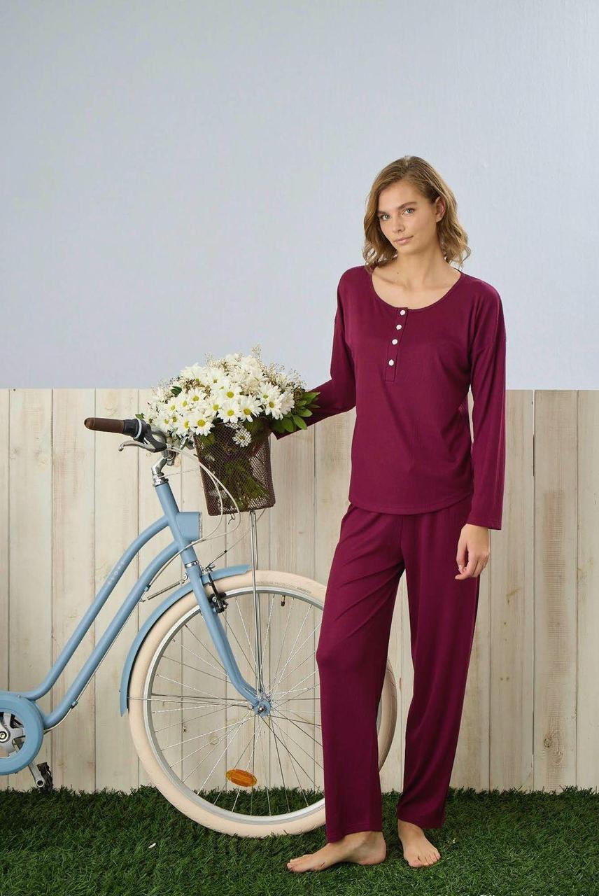 Жіноча піжама "Serenity", марсала .Топ!, фото 1