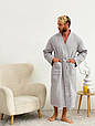 Подарунковий набір "Gentleman’s Comfort" (халат+ рушник), сірий .Топ!, фото 3