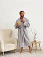 Подарунковий набір "Gentleman’s Comfort" (халат+ рушник), сірий .Топ!, фото 4