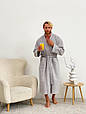 Подарунковий набір "Gentleman’s Comfort" (халат+ рушник), сірий .Топ!, фото 5