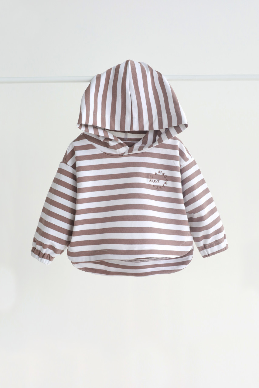 Худі дитяче Lilian смужка 80 (9-12 міс).Топ!, фото 1