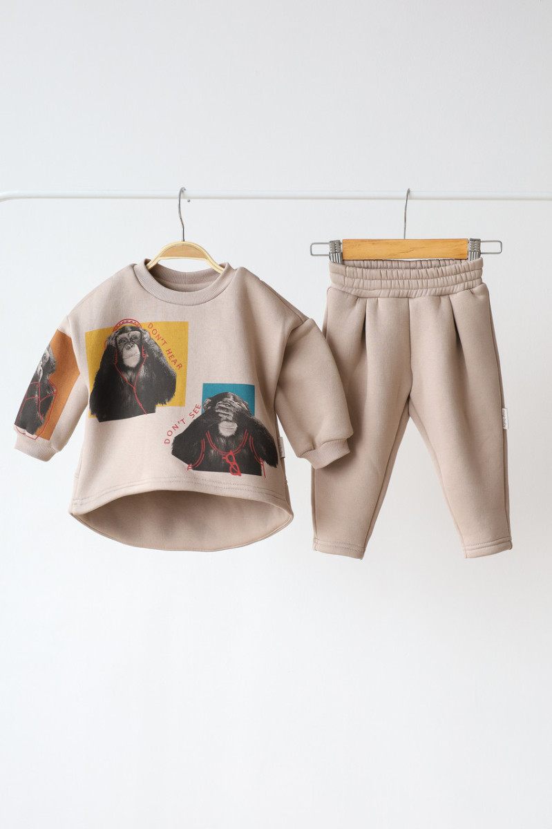 Костюм з начосом "Monkeys", Темний таш 110 (4-5 років) .Хит!, фото 1