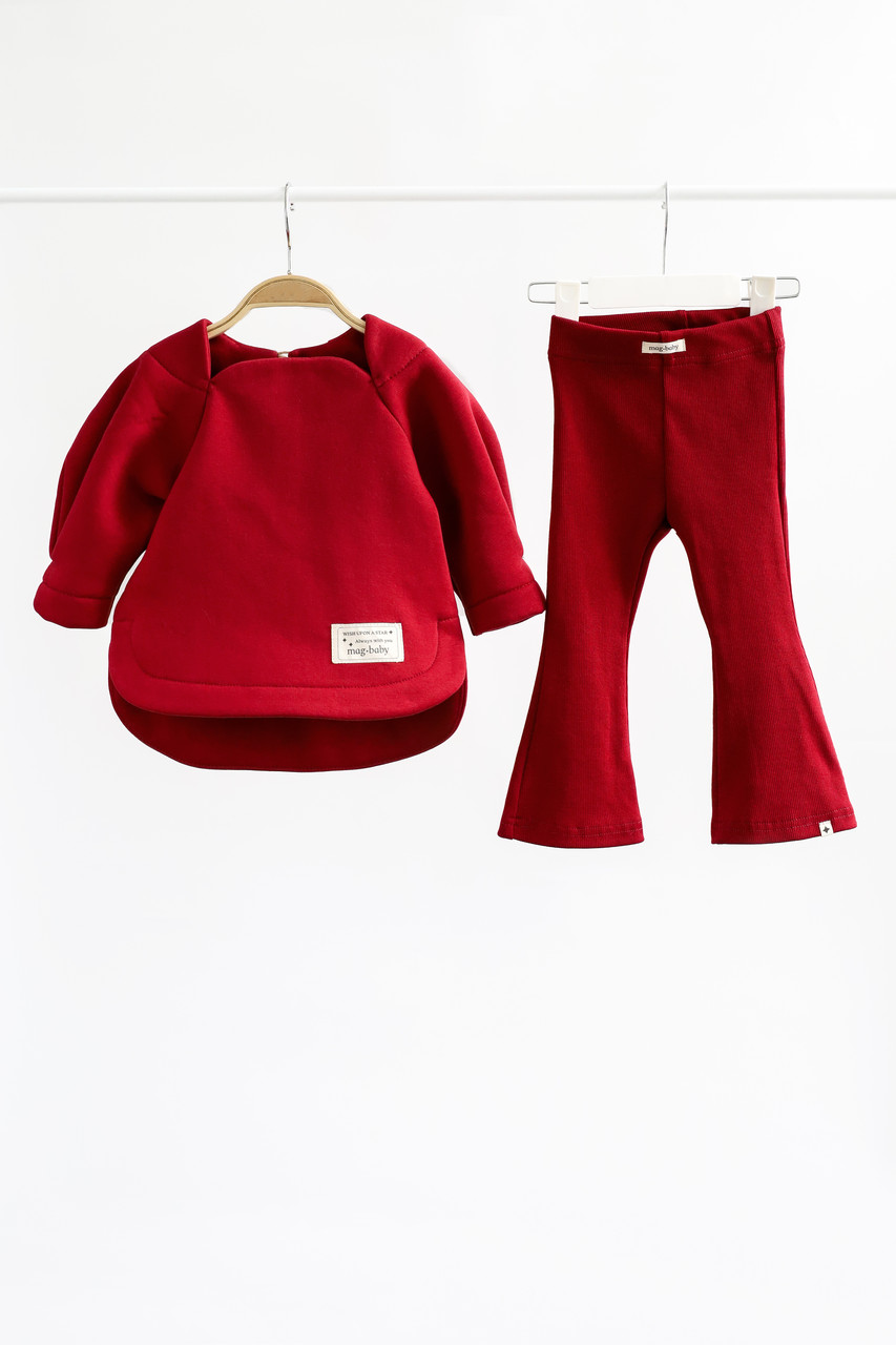 Костюм дитячий "Sharlen", Бордовий. Топ!, фото 1