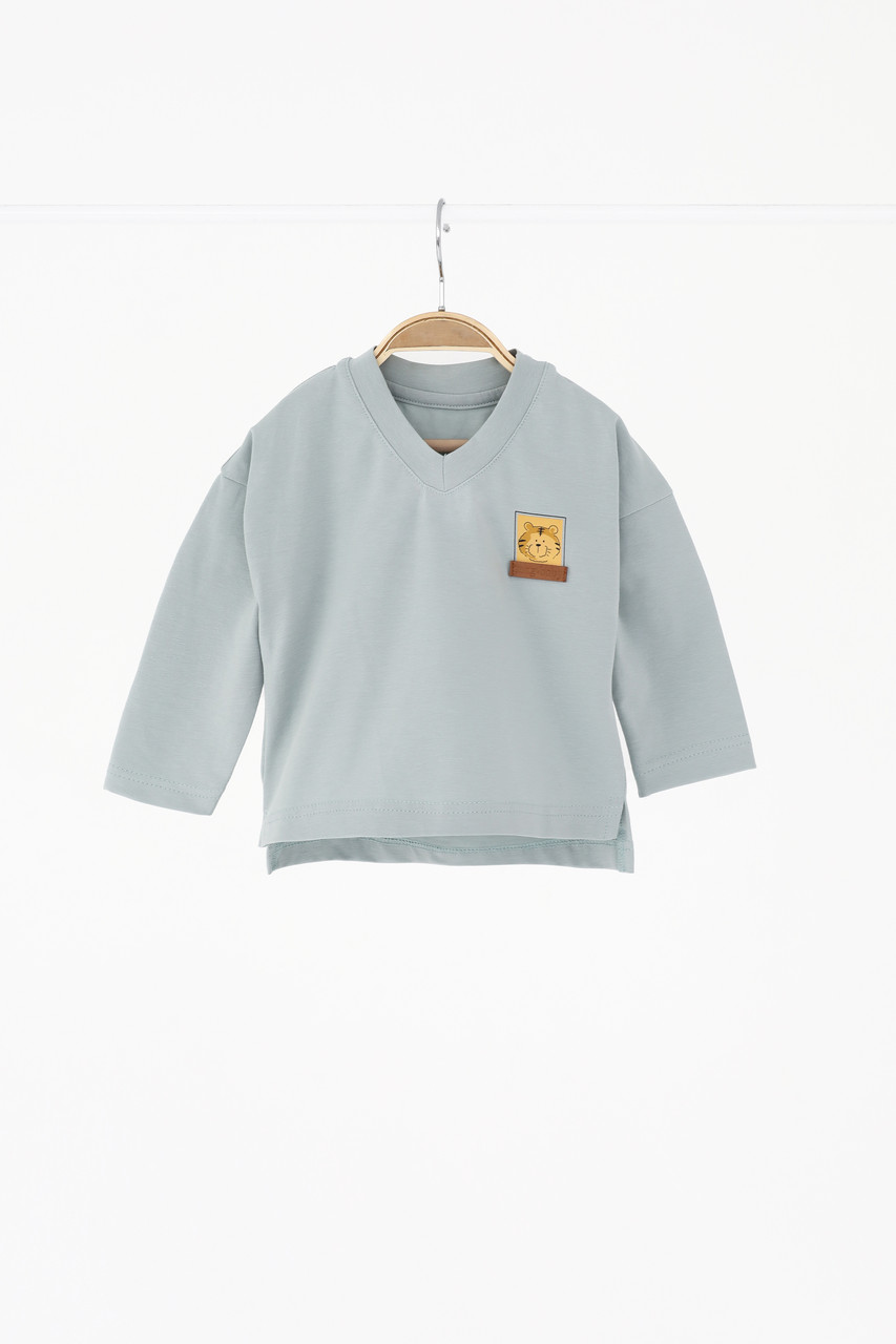 Лонгслів дитячий "Pictures", Сизий.Топ!, фото 1