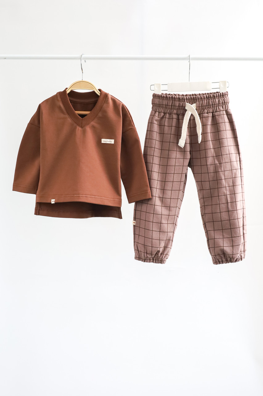 Піжама дитяча "Evelyn", Коричнева. Топ!, фото 1