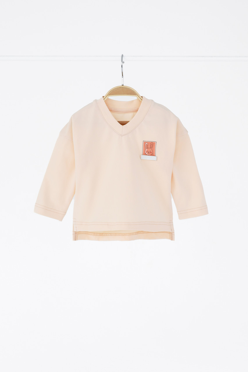 Лонгслів дитячий "Pictures", Вершковий. Топ!, фото 1