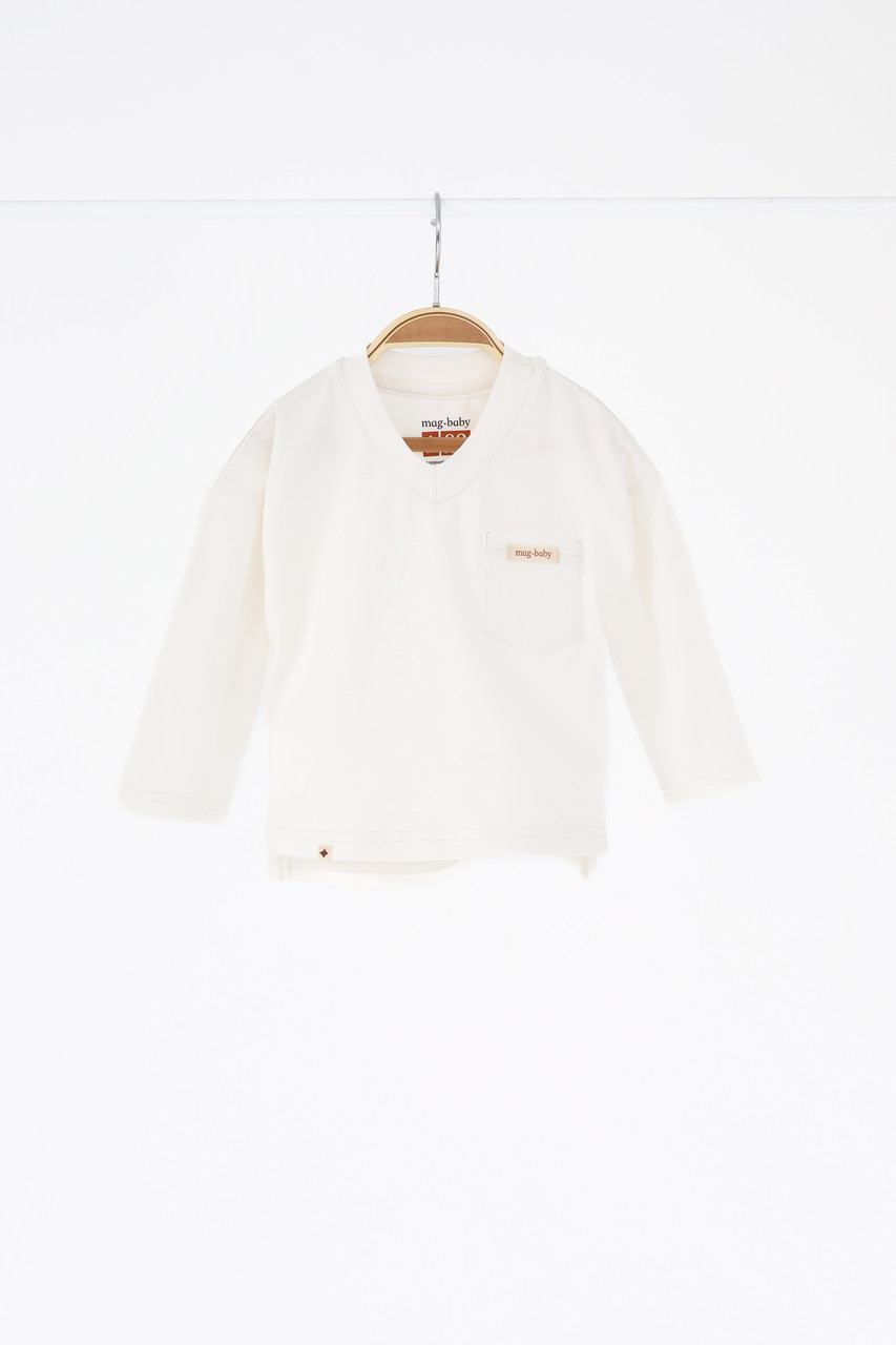 Лонгслів дитячий "Pocket", Молочний.Топ!, фото 1