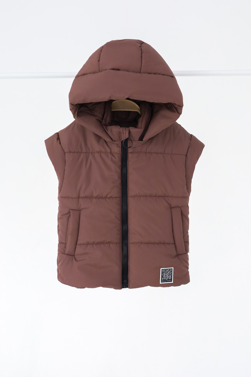 Жилетка дитяча Over, темно-коричнева. Топ!, фото 1
