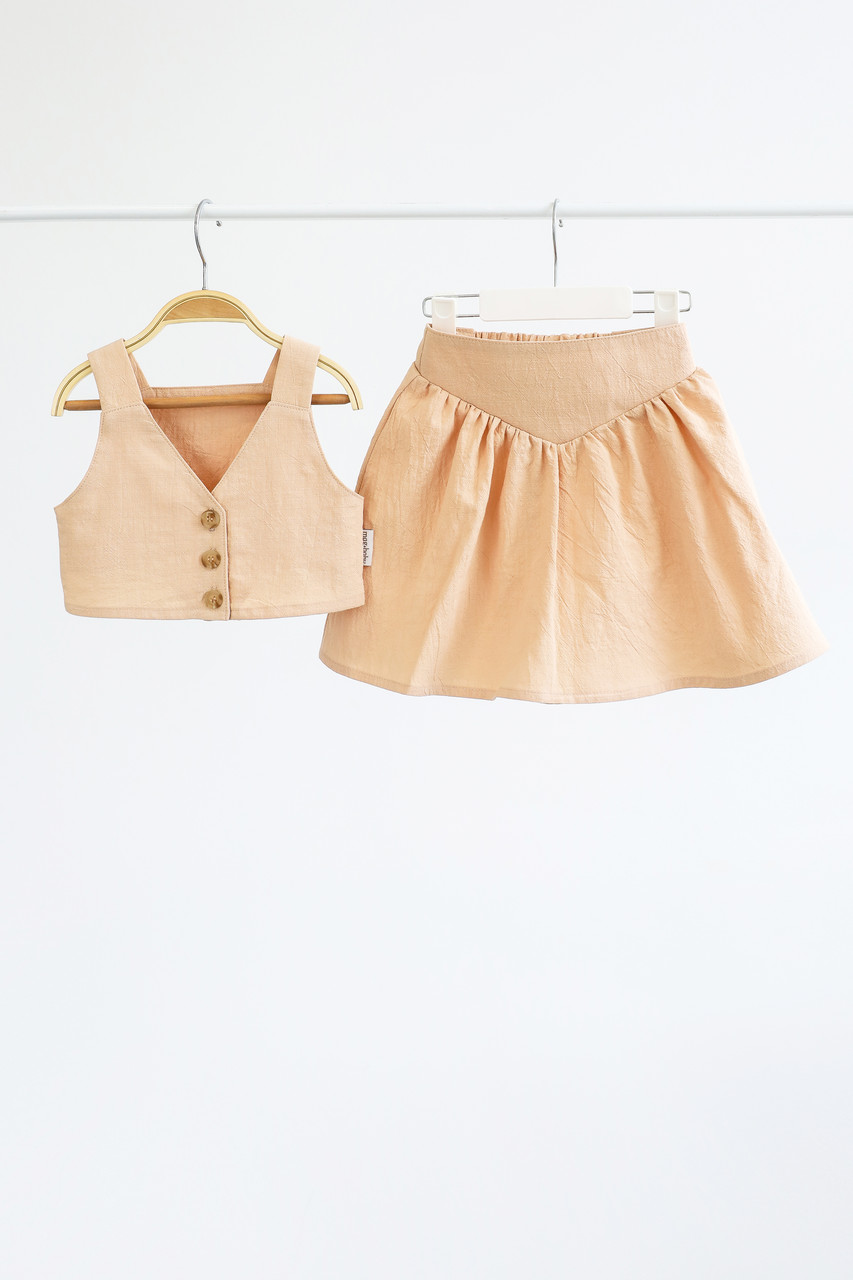 Дитячий комплект спідниця та топ "Lilo", Бежевий.Топ!, фото 1