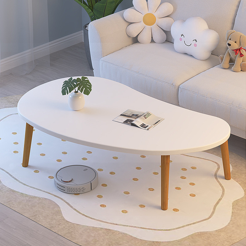 Журнальний столик фігурний 80*40*41,5 см, Білий