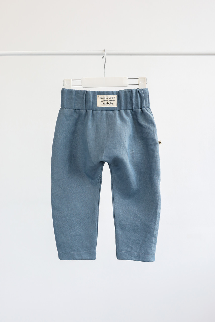 Лляні штани-шорти дитячі Ivon, сині. Топ!, фото 1