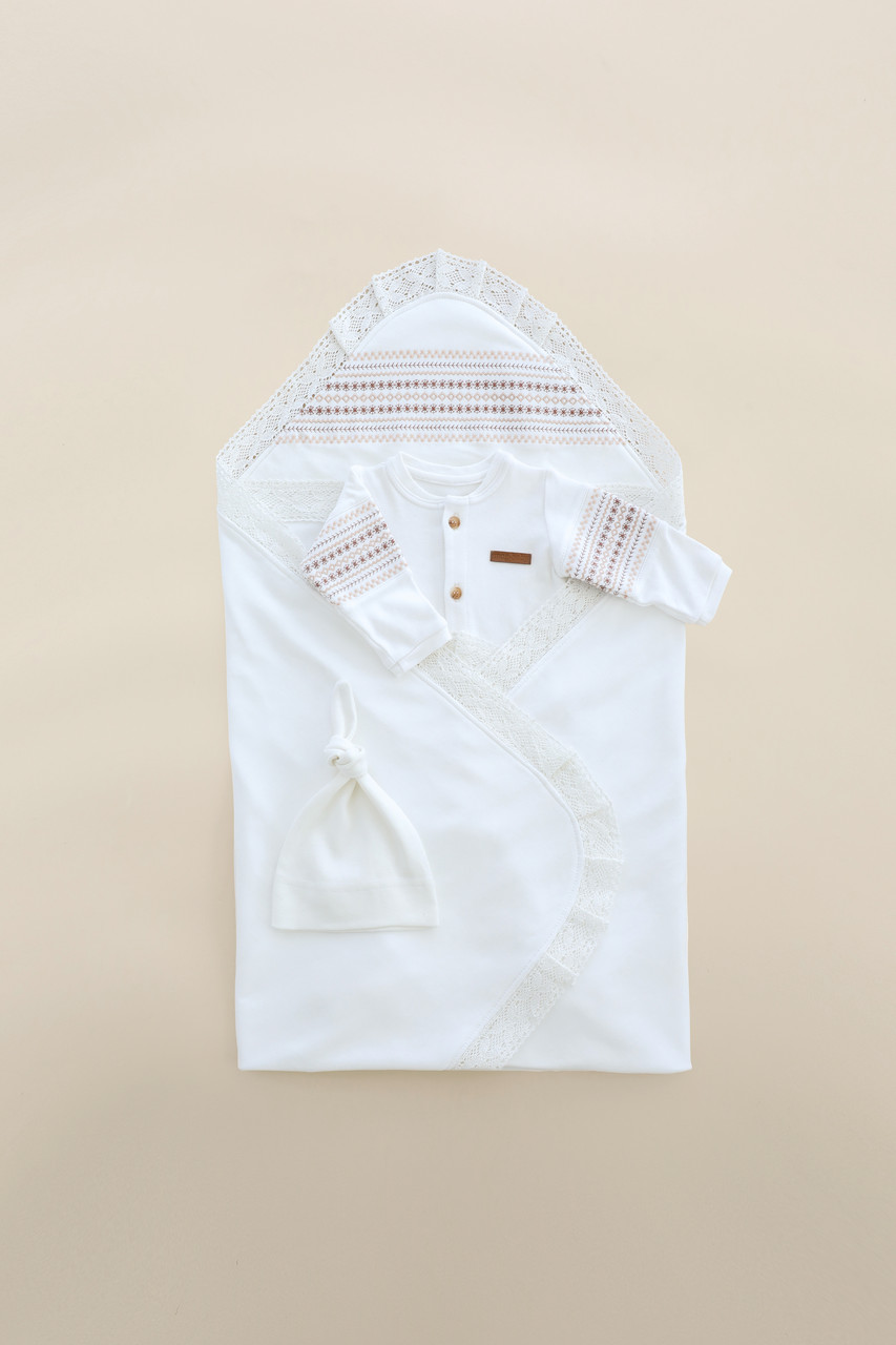 Дитячий комплект із чоловічком Field, молочний.Топ!, фото 1