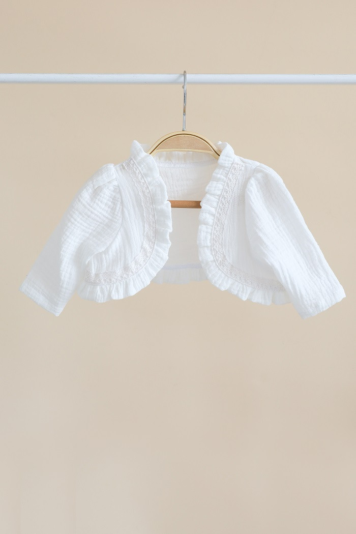 Муслінове болеро "Gabriele", біле 62 (0-3 міс.) .Хит!, фото 1