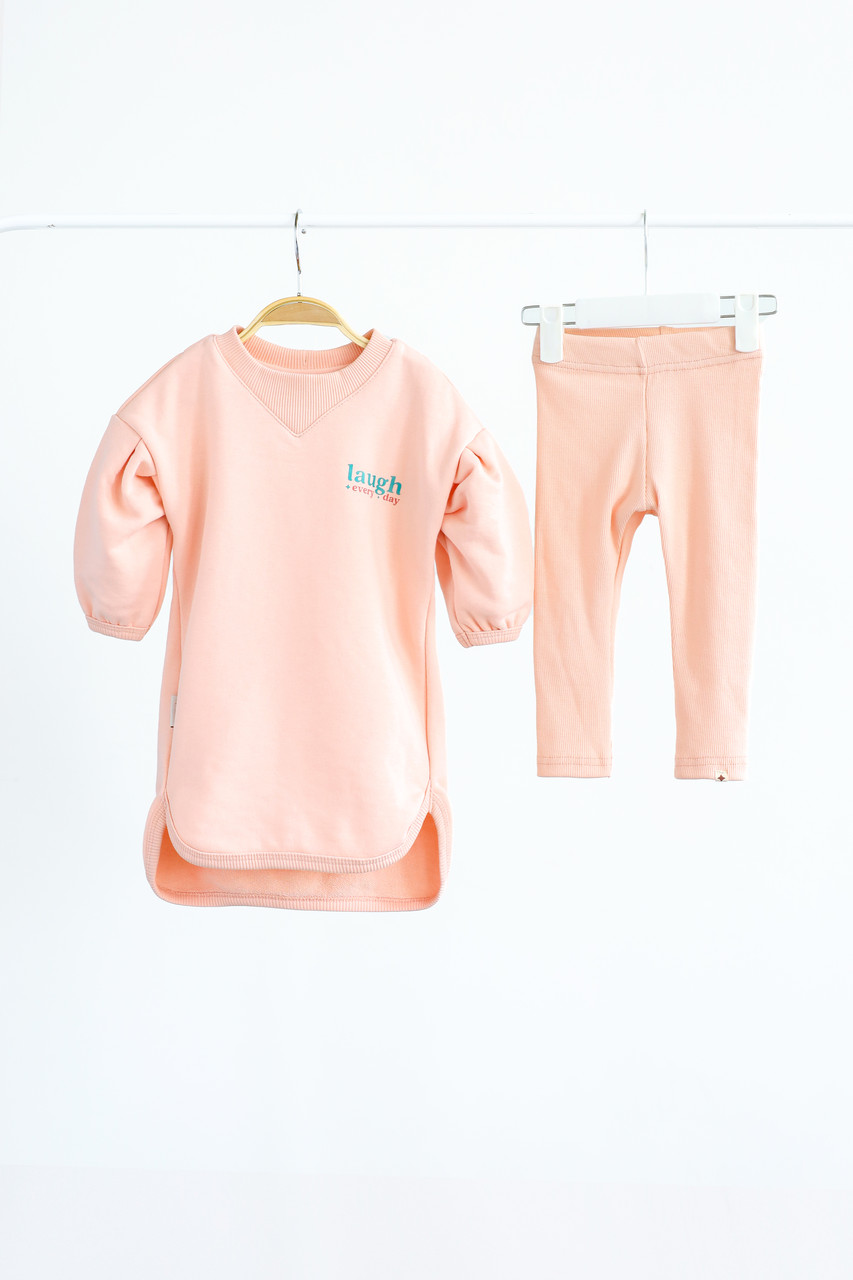 Плаття дитяче з лосинами "Mila", Персикове.Топ!, фото 1