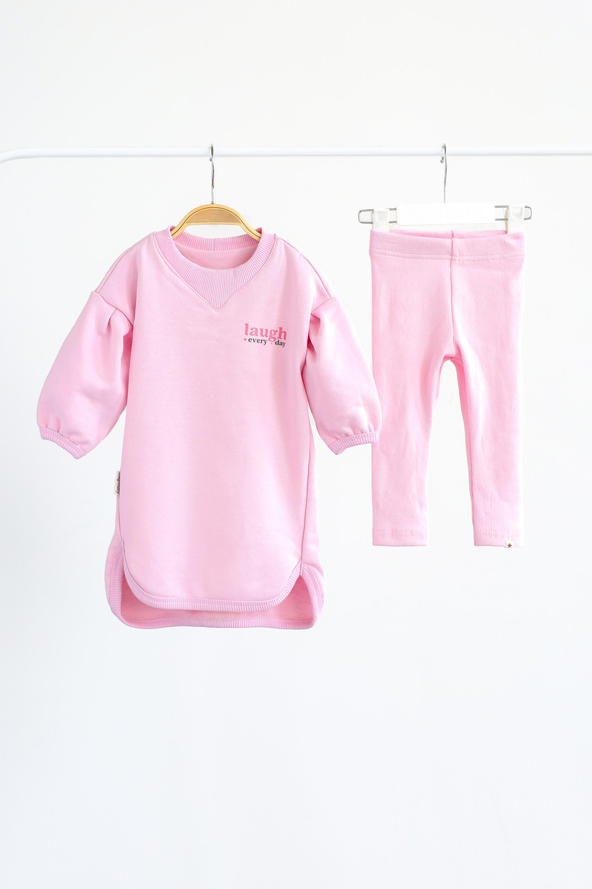 Плаття дитяче з лосинами "Mila", Рожеве. Топ!, фото 1