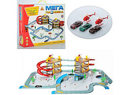 Гараж 3 поверхи машинка 3шт, 7см, вертоліт 2шт, 8см, дор.знакі, дерева 922-12 ТМ КИТАЙ