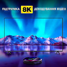 Смарт ТБ приставка H96 MAX RK3528 2/16 ГБ Android 13, WIFI 6 Універсальна з пультом дистанційного керування, фото 4