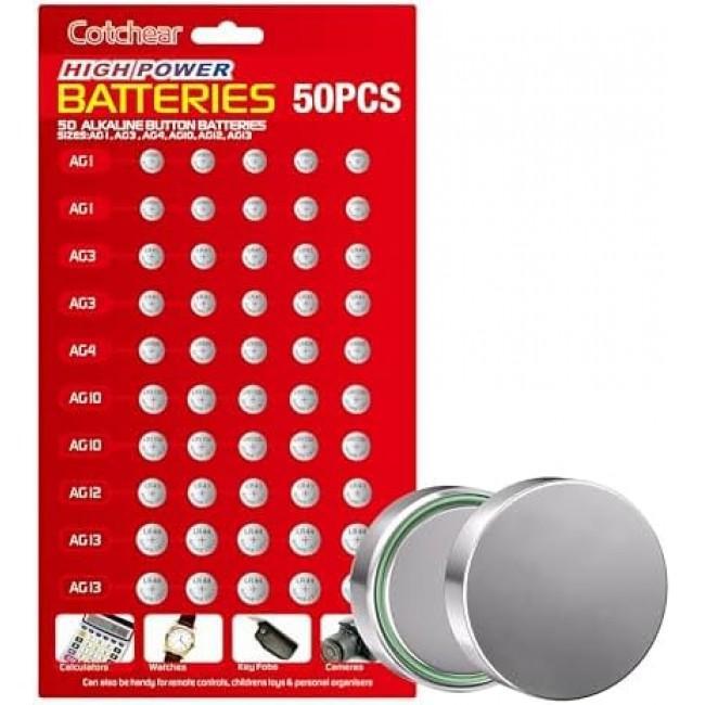 Батарейки ASSORTED BOTTON BATTERIES (50 PCS SET) Лучшая цена