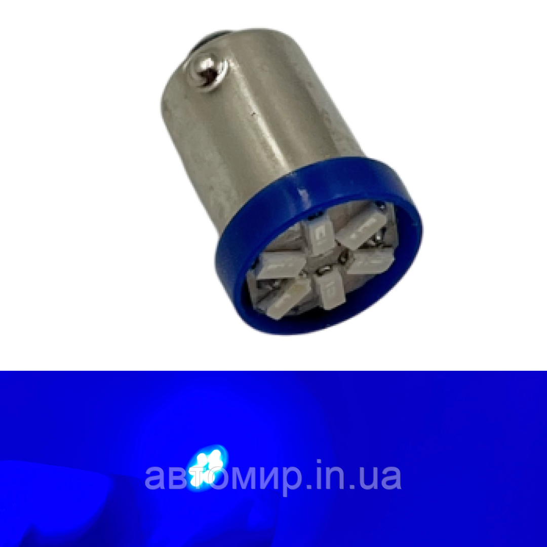 Світлодіодна автомобільна лампа T4 5 SMD 12V (синя, Харків), фото 1