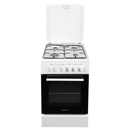 Газова плита Grunhelm G4FM5611W 50 см біла ID 4973073, фото 3