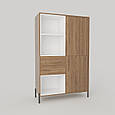 Шафа-буфет Норді на ніжках 1730х1000х400 мм Дуб Родос/Білий, фото 2
