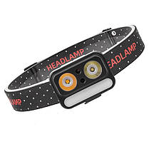 Ліхтар налобний 2069-XPG(white)+XPG(yellow)+5SMD(red), Motion Sensor, Li-Ion акумулятор, ЗП Type-C, фото 3