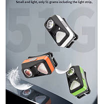 Ліхтар налобний W-18-XPG+6SMD (white+red), Motion Sensor, 1x14500, ЗП Type-C, фото 5