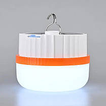 Ліхтар кемпінг T1-SMD, Li-Ion акум., сонячна панель, ЗП Type-C, гак, фото 3