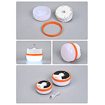 Ліхтар кемпінг T1-SMD, Li-Ion акум., сонячна панель, ЗП Type-C, гак, фото 4