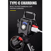 Ліхтар MULTIFUNCTIONAL W5133-COB ULTRA (white+yellow+red), Li-Ion акум., ЗП Type-C, відкривачка, магніт,, фото 3