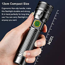 Ліхтар 1136-WHITE LASER LED PM10-TG, Li-Ion акум., індикація заряду, ЗП Type-C, zoom, фото 6